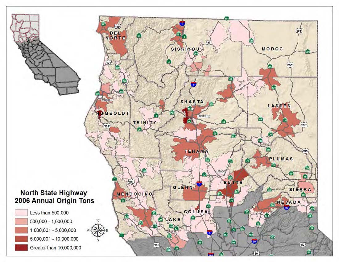 Origins of North State Commodities in 2006